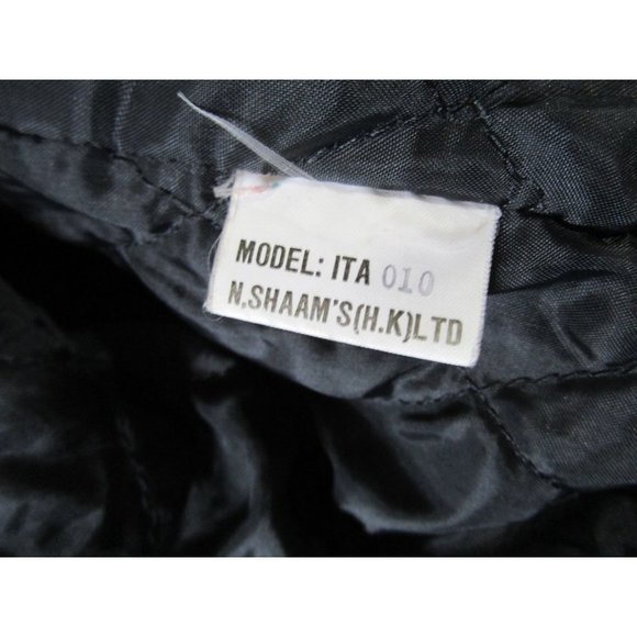 Italiano Leather Jacket Mens XL Vintage 1980s Hong Kong Lined GUC Minor Damage - Picture 5 of 16